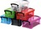 6-Pack Mini Plastic Storage Boxes with Locking Lids – Clear & Colored Organizer Boxes for Crafts, Jewelry, Stationery, Sewing, and Home or Office Supplies